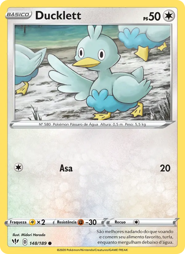 Carta Ducklett, número 148/189 da coleção Escuridão Incandescente