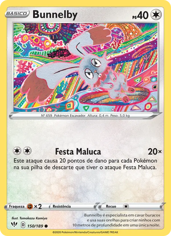 Carta Bunnelby, número 150/189 da coleção Escuridão Incandescente