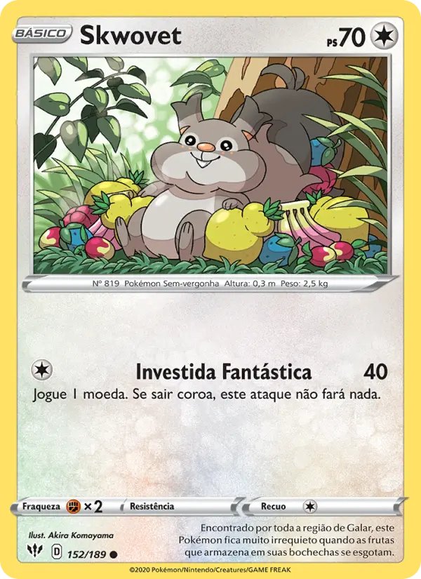 Carta Skwovet, número 152/189 da coleção Escuridão Incandescente