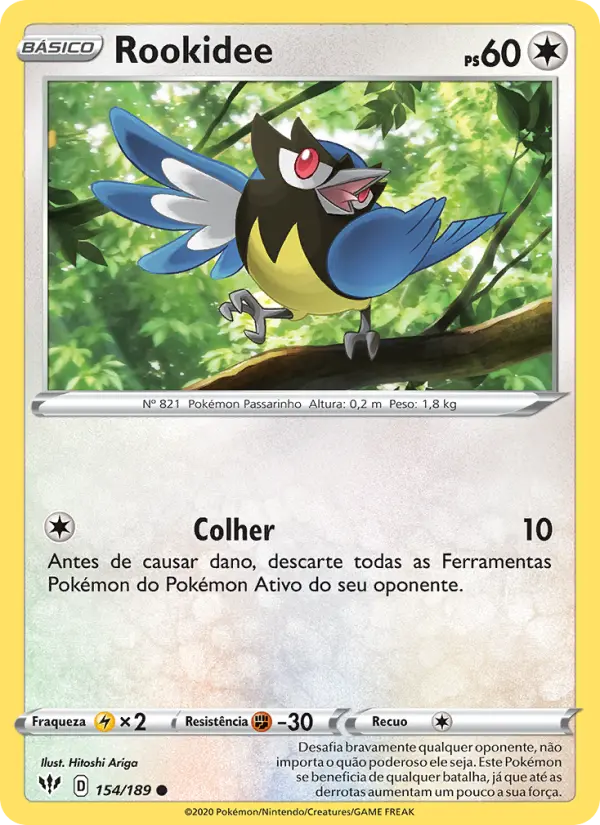 Carta Rookidee, número 154/189 da coleção Escuridão Incandescente