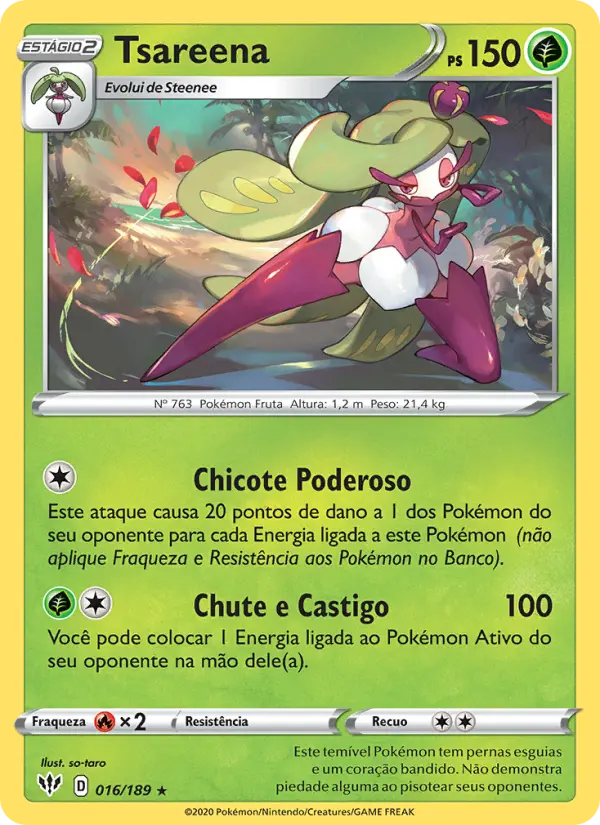 Carta Tsareena, número 16/189 da coleção Escuridão Incandescente