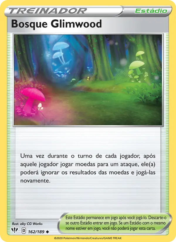 Carta Bosque Glimwood, número 162/189 da coleção Escuridão Incandescente