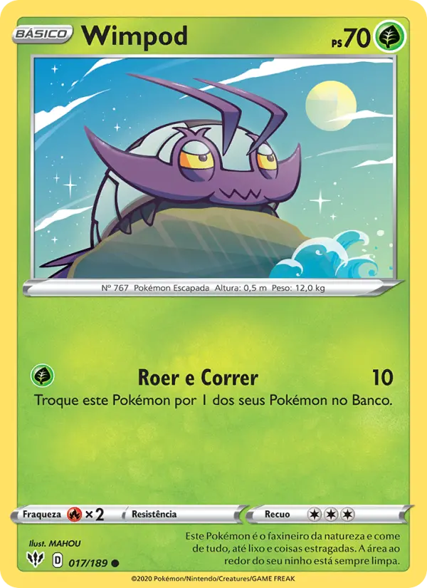 Carta Wimpod, número 17/189 da coleção Escuridão Incandescente