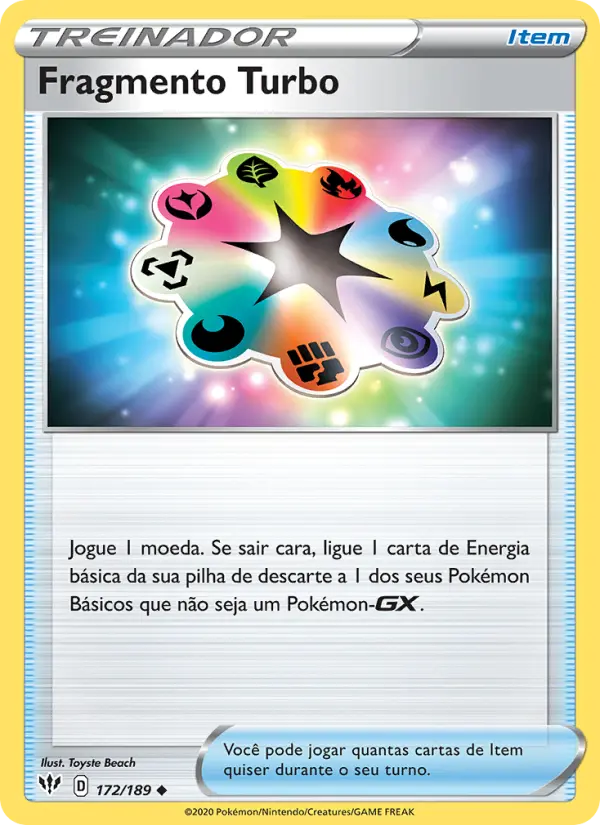 Carta Fragmento Turbo, número 172/189 da coleção Escuridão Incandescente