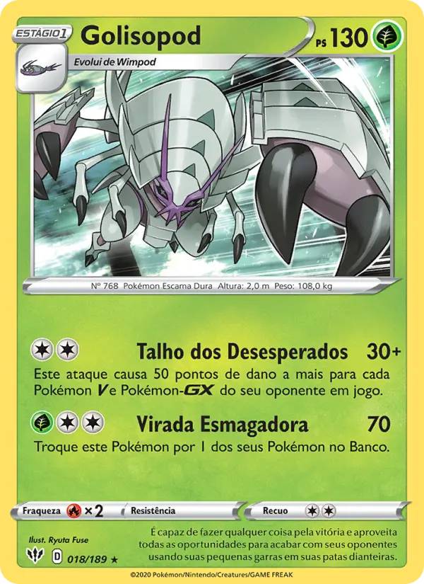 Carta Golisopod, número 18/189 da coleção Escuridão Incandescente