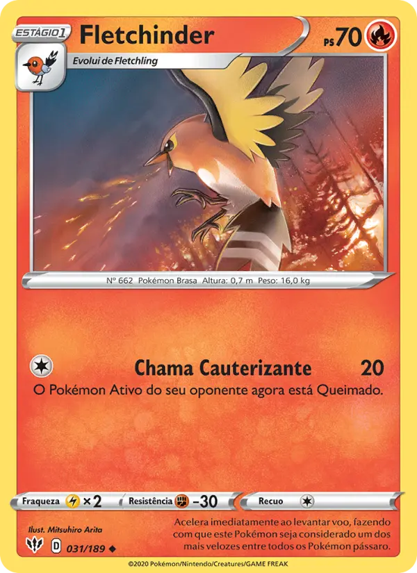 Carta Fletchinder, número 31/189 da coleção Escuridão Incandescente