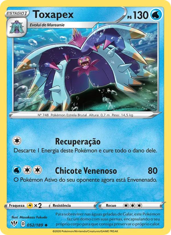 Carta Toxapex, número 52/189 da coleção Escuridão Incandescente