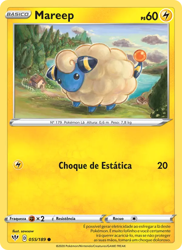 Carta Mareep, número 55/189 da coleção Escuridão Incandescente