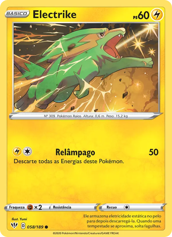 Carta Electrike, número 58/189 da coleção Escuridão Incandescente