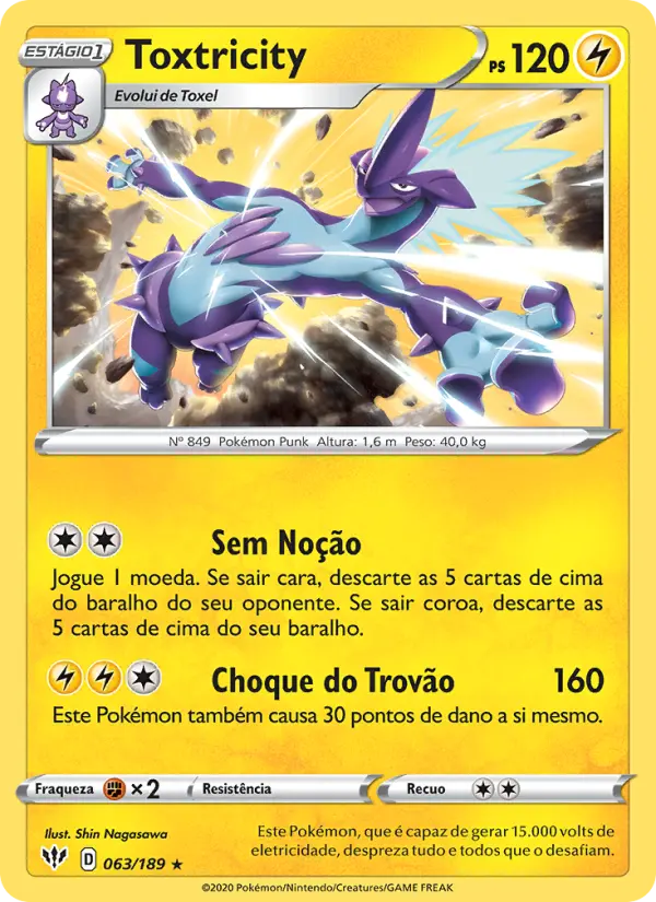 Carta Toxtricity, número 63/189 da coleção Escuridão Incandescente