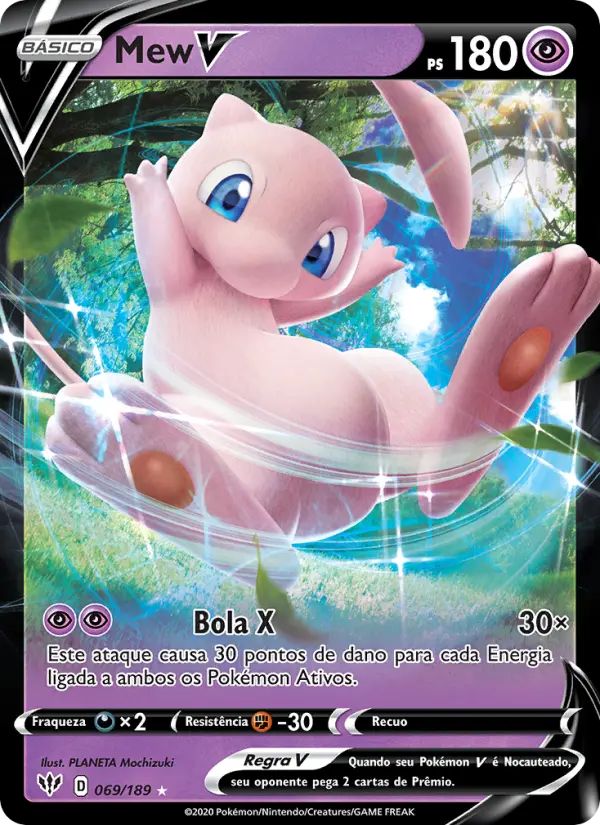 Carta Mew V, número 69/189 da coleção Escuridão Incandescente