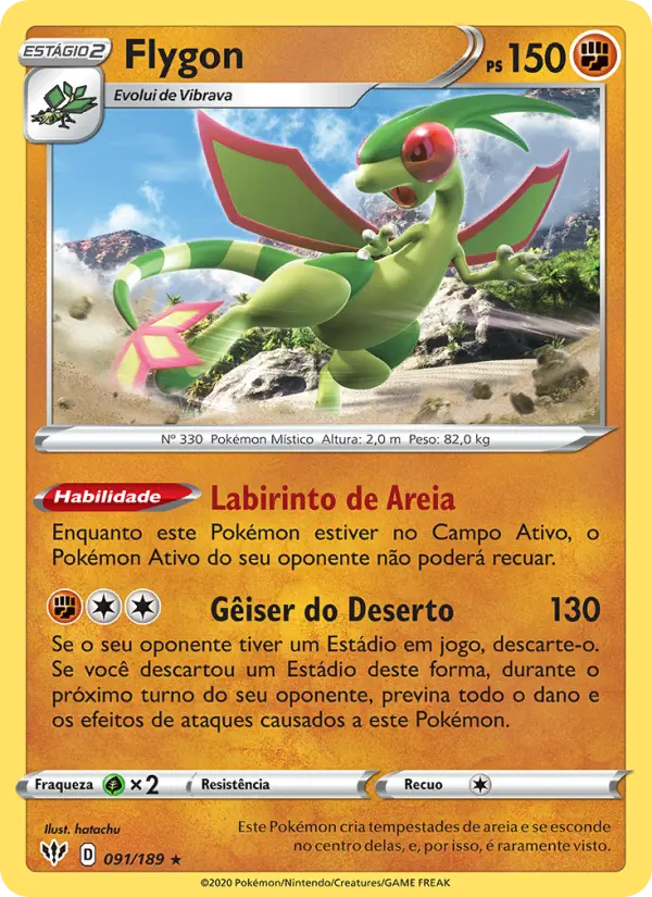 Carta Flygon, número 91/189 da coleção Escuridão Incandescente