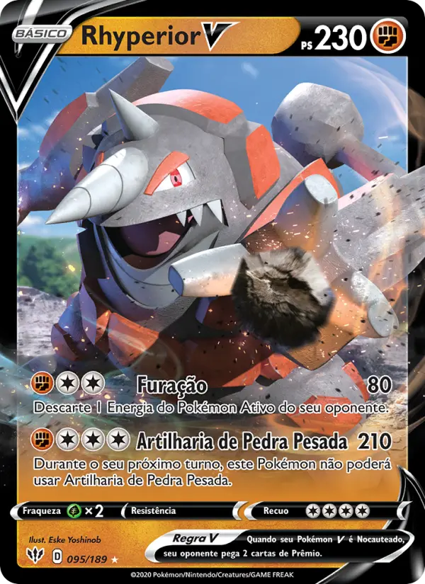 Carta Rhyperior V, número 95/189 da coleção Escuridão Incandescente