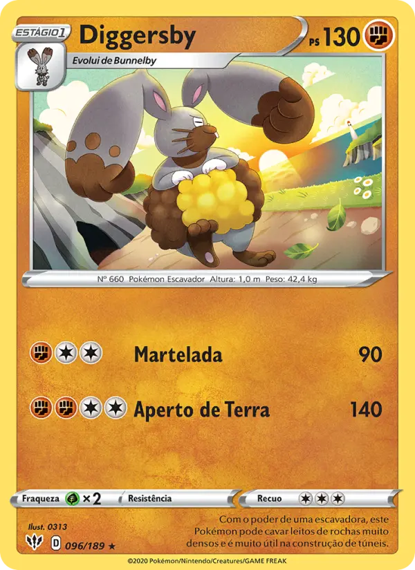 Carta Diggersby, número 96/189 da coleção Escuridão Incandescente