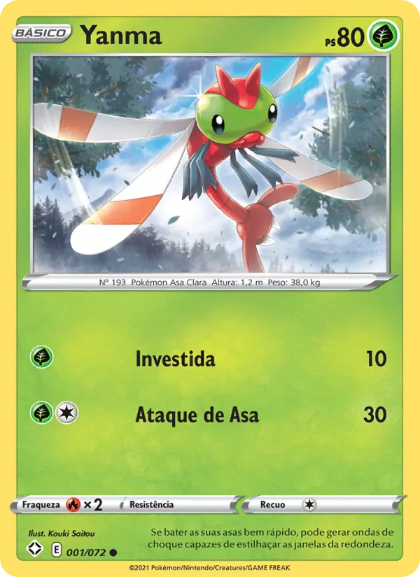 Carta Yanma, número 1/72 da coleção Destinos Brilhantes