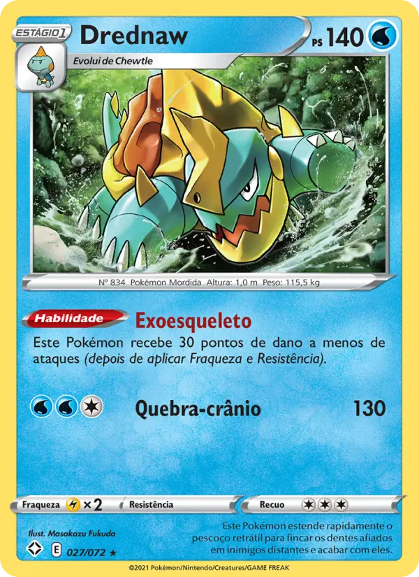 Carta Drednaw, número 27/72 da coleção Destinos Brilhantes 