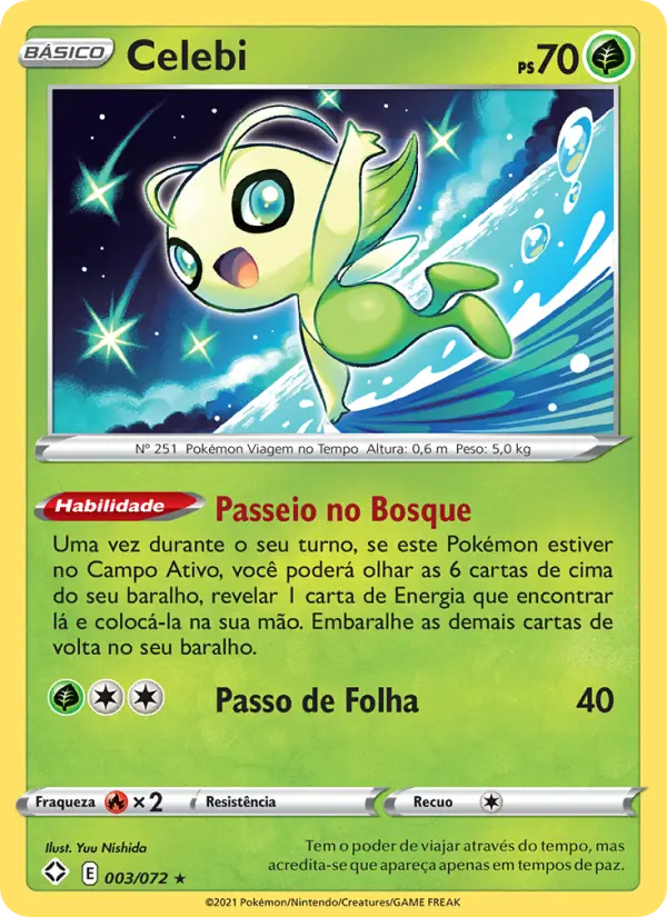 Carta Celebi, número 3/72 da coleção Destinos Brilhantes