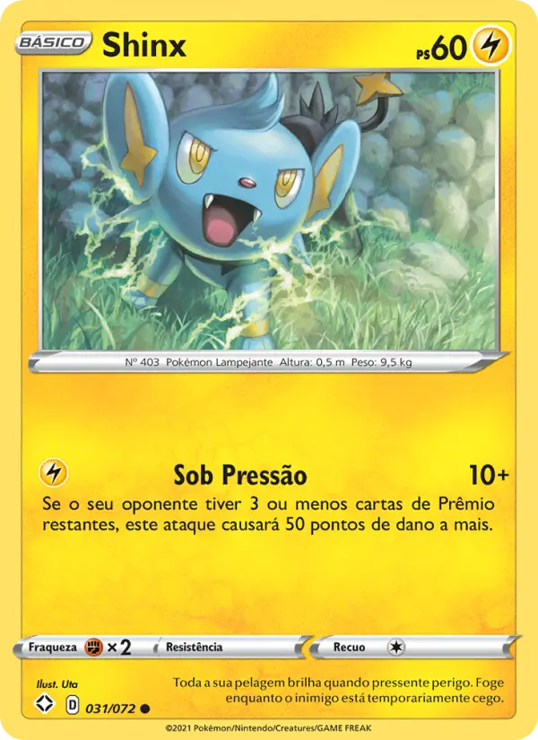 Carta Shinx, número 31/72 da coleção Destinos Brilhantes