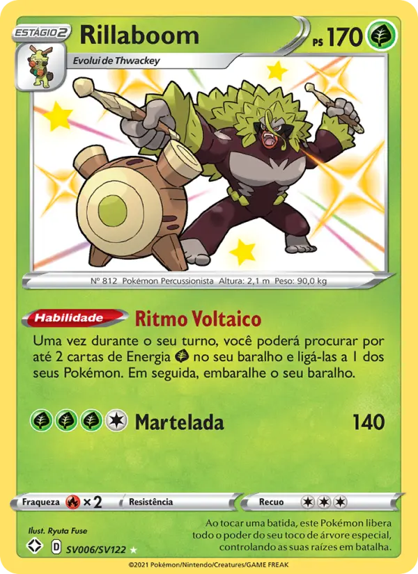 Carta Rillaboom, número SV006/122 da coleção Destinos Brilhantes Cofre Brilhante