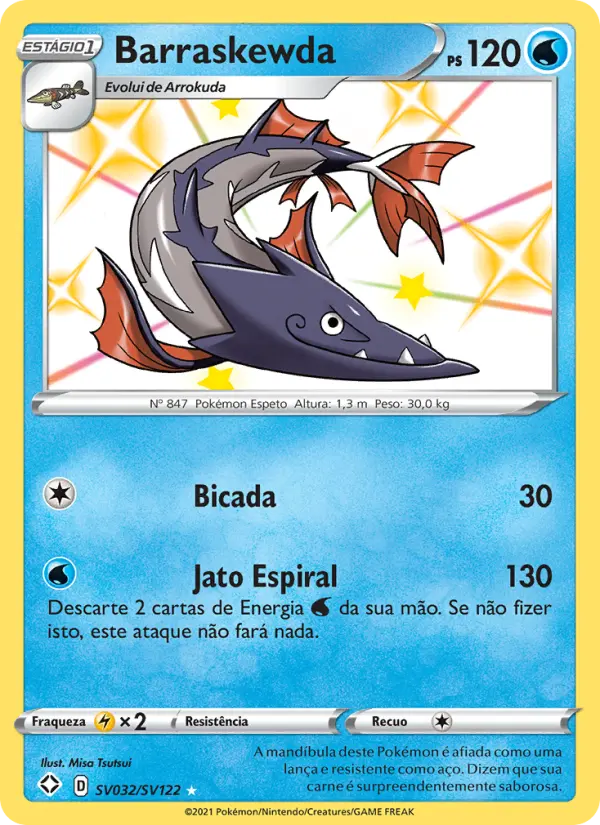 Carta Barraskewda, número SV032/122 da coleção Destinos Brilhantes Cofre Brilhante