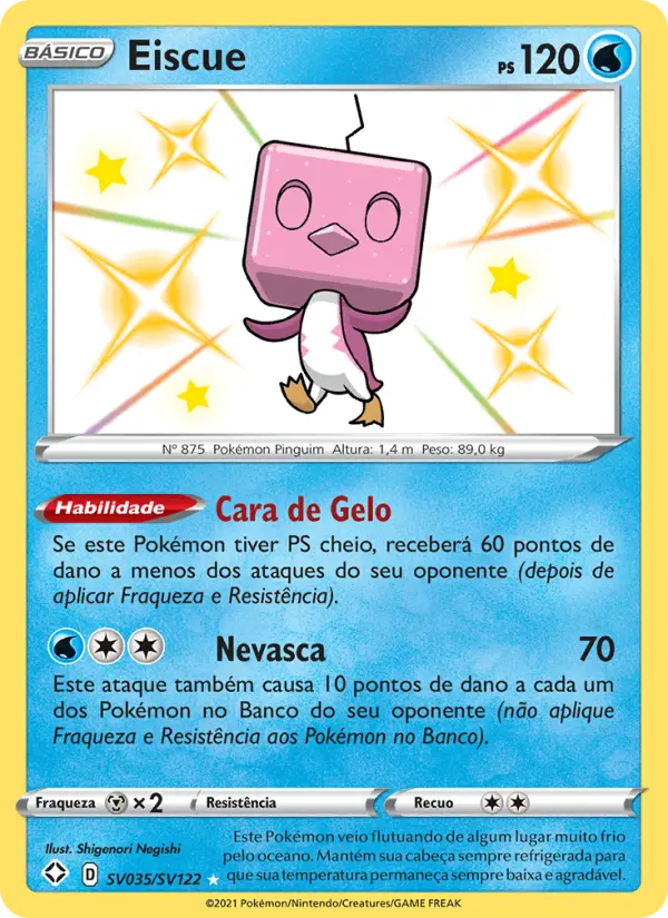 Carta Eiscue, número SV035/122 da coleção Destinos Brilhantes Cofre Brilhante