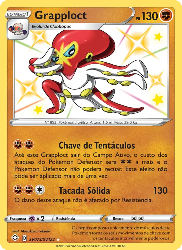 Carta Grapploct, número SV073/122 da coleção Destinos Brilhantes Cofre Brilhante