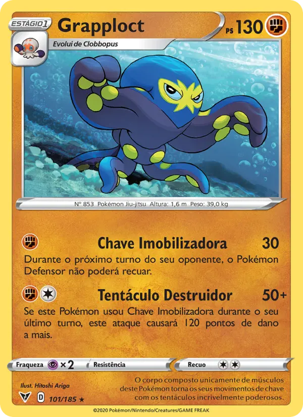 Carta Grapploct, número 101/185 da coleção Voltagem Vívida