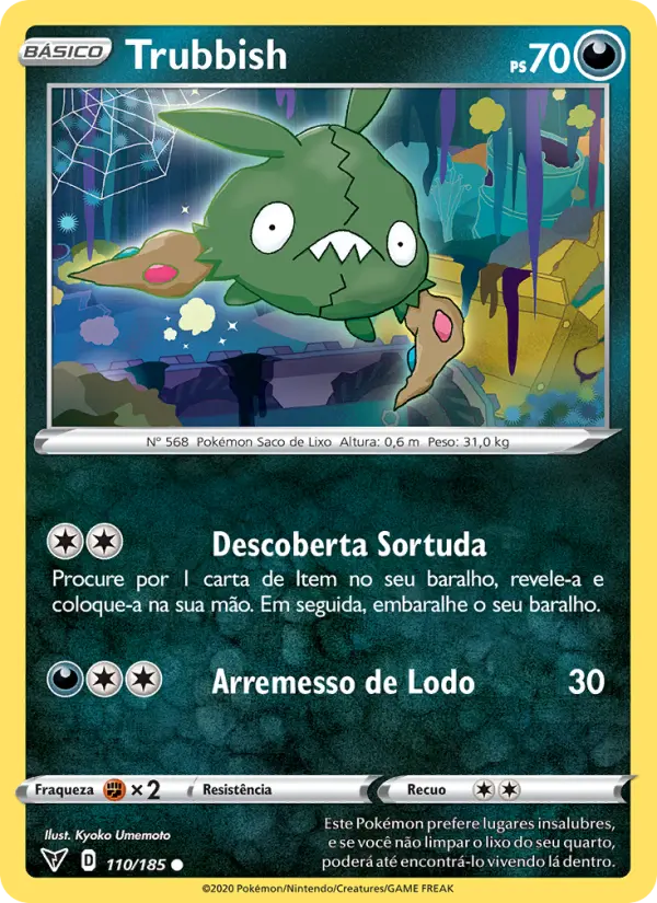 Carta Trubbish, número 110/185 da coleção Voltagem Vívida