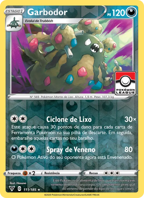 Carta Garbodor, número 111/185 da coleção Voltagem Vívida