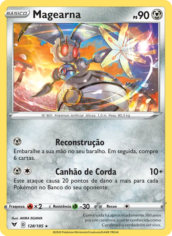Carta Magearna, número 128/185 da coleção Voltagem Vívida