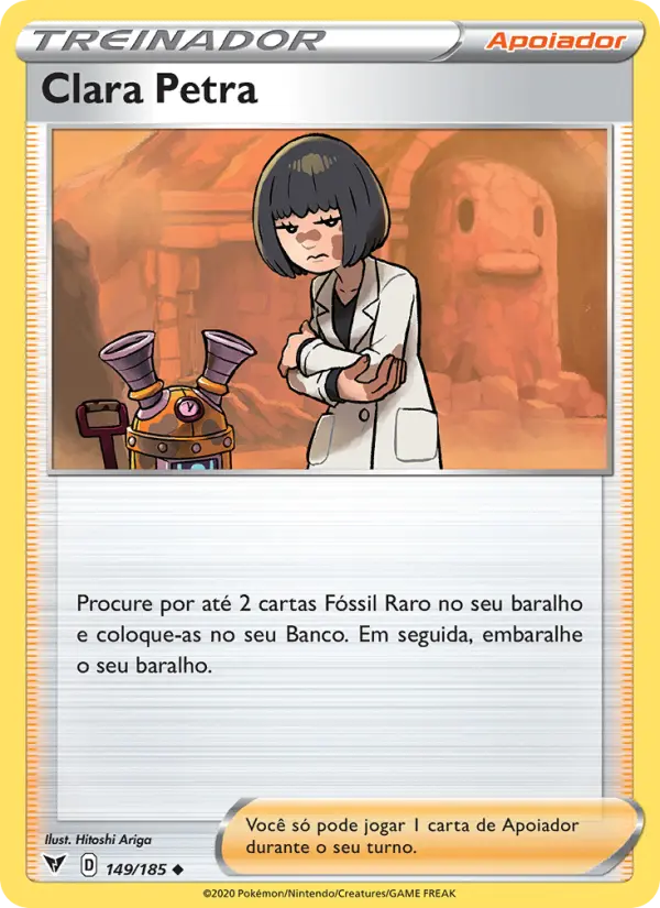 Carta Clara Petra, número 149/185 da coleção Voltagem Vívida