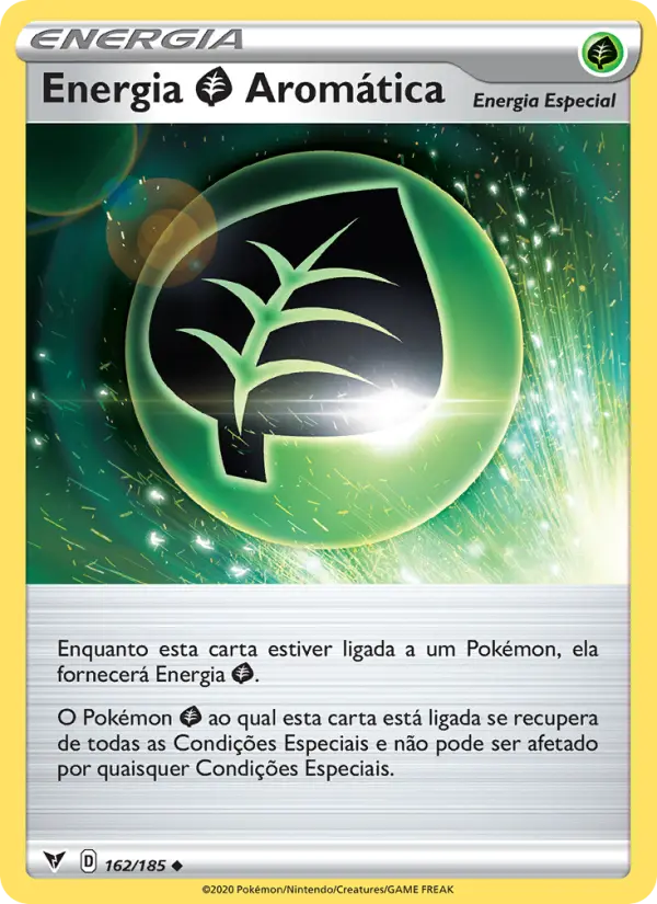 Carta Energia Grass Aromática, número 162/185 da coleção Voltagem Vívida
