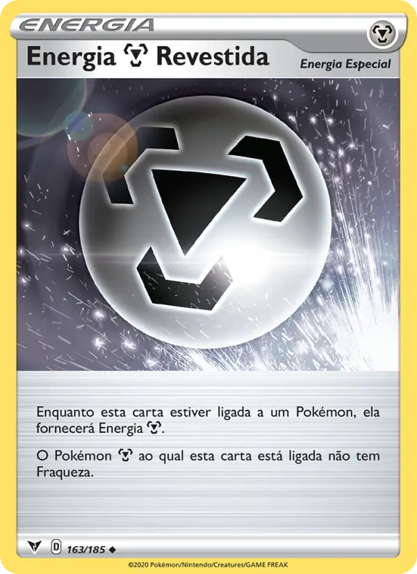 Carta Energia Metal Revestida, número 163/185 da coleção Voltagem Vívida