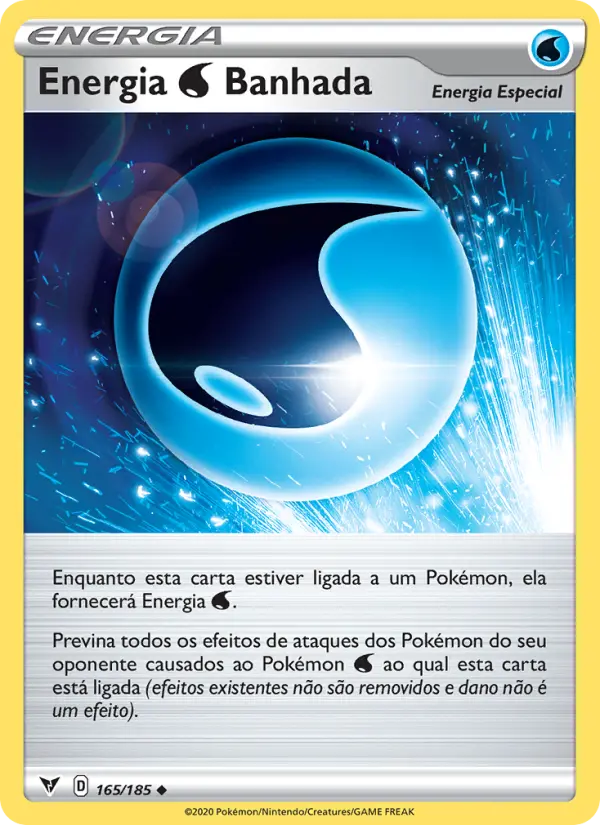 Carta Energia Water Banhada, número 165/185 da coleção Voltagem Vívida
