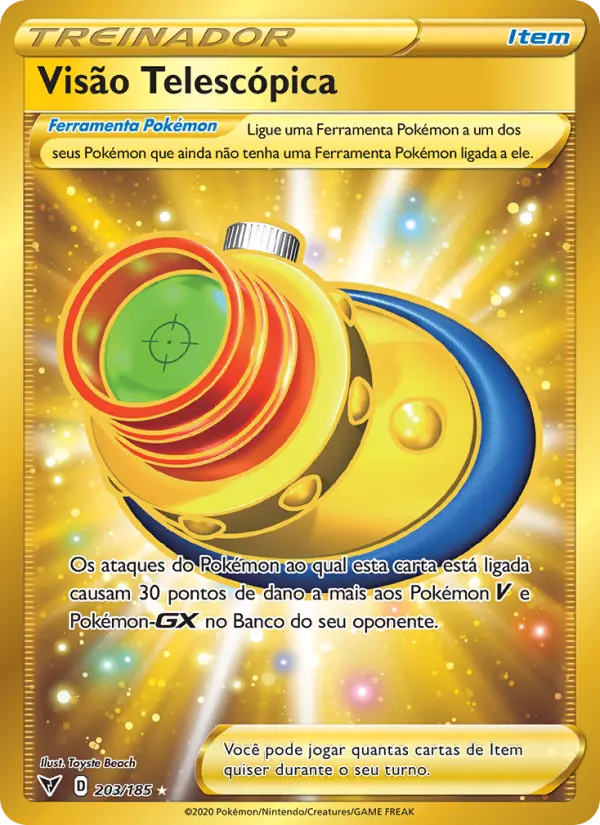 Carta Visão Telescópica, número 203/185 da coleção Voltagem Vívida