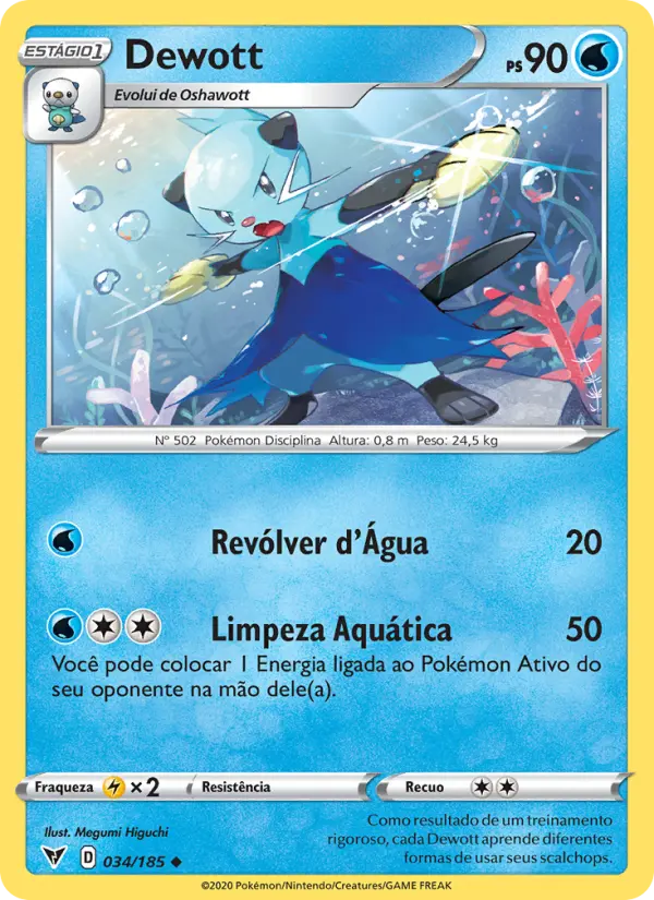 Carta Dewott, número 34/185 da coleção Voltagem Vívida