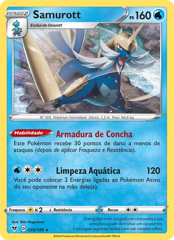 Carta Samurott, número 35/185 da coleção Voltagem Vívida