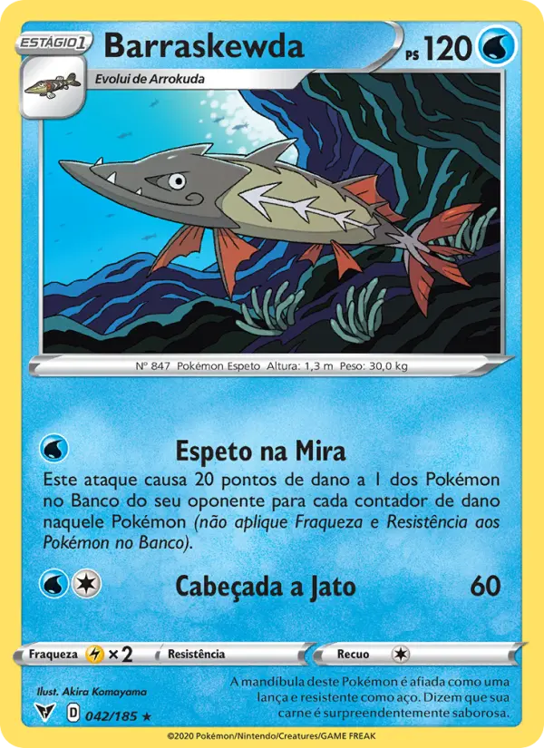 Carta Barraskewda, número 42/185 da coleção Voltagem Vívida