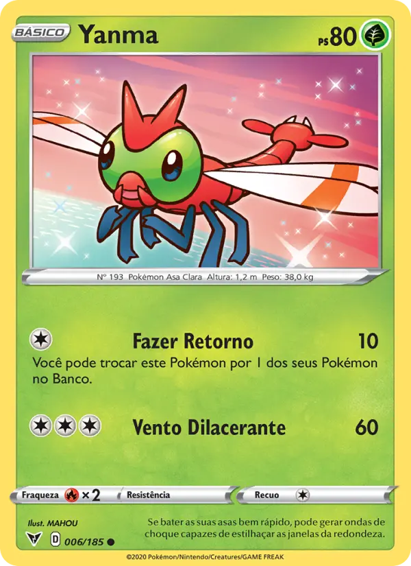Carta Yanma, número 6/185 da coleção Voltagem Vívida