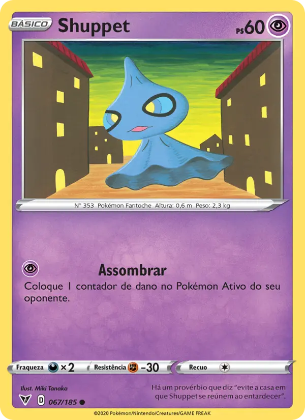 Carta Shuppet, número 67/185 da coleção Voltagem Vívida