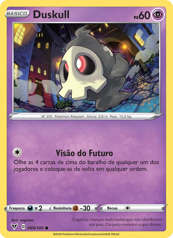 Carta Duskull, número 69/185 da coleção Voltagem Vívida