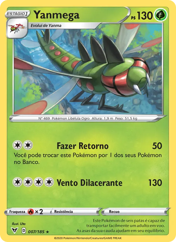 Carta Yanmega, número 7/185 da coleção Voltagem Vívida