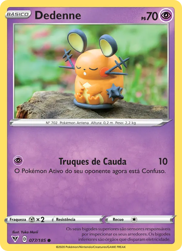 Carta Dedenne, número 77/185 da coleção Voltagem Vívida