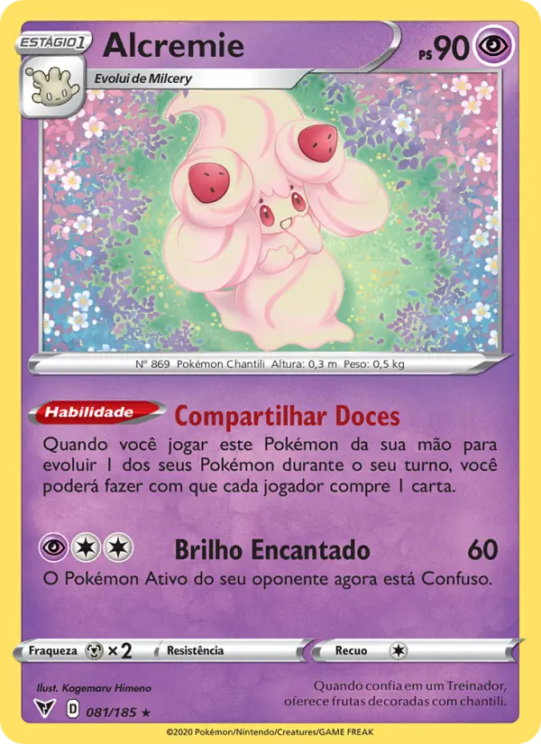Carta Alcremie, número 81/185 da coleção Voltagem Vívida