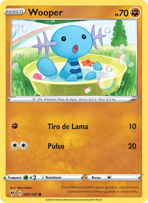 Carta Wooper, número 83/185 da coleção Voltagem Vívida