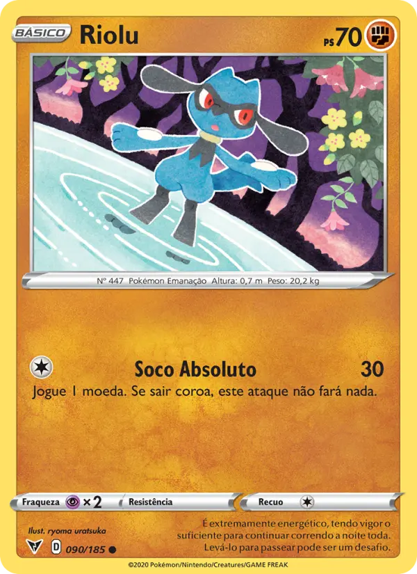 Carta Riolu, número 90/185 da coleção Voltagem Vívida