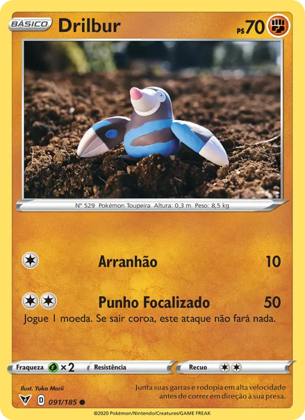 Carta Drilbur, número 91/185 da coleção Voltagem Vívida