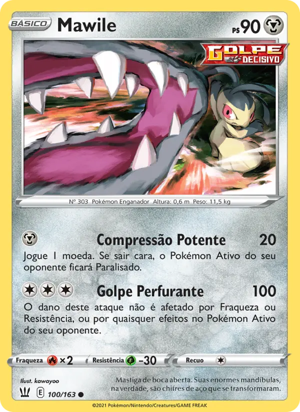 Carta Mawile, número 100/163 da coleção Estilos de Batalha