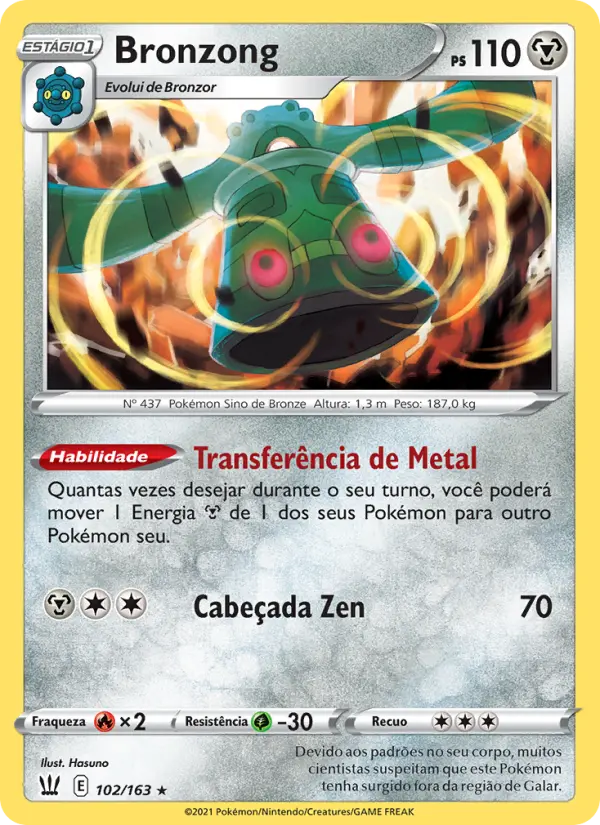 Carta Bronzong, número 102/163 da coleção Estilos de Batalha