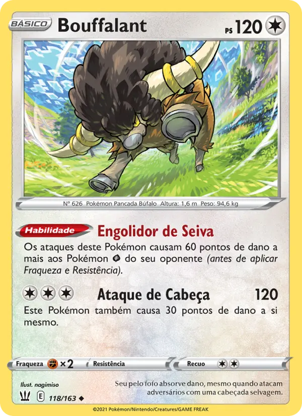 Carta Bouffalant, número 118/163 da coleção Estilos de Batalha